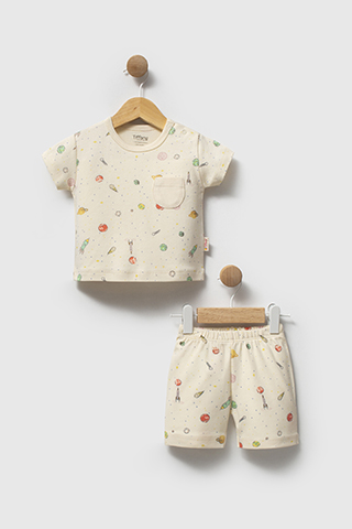 Organic Space Theme Şortlu Takım